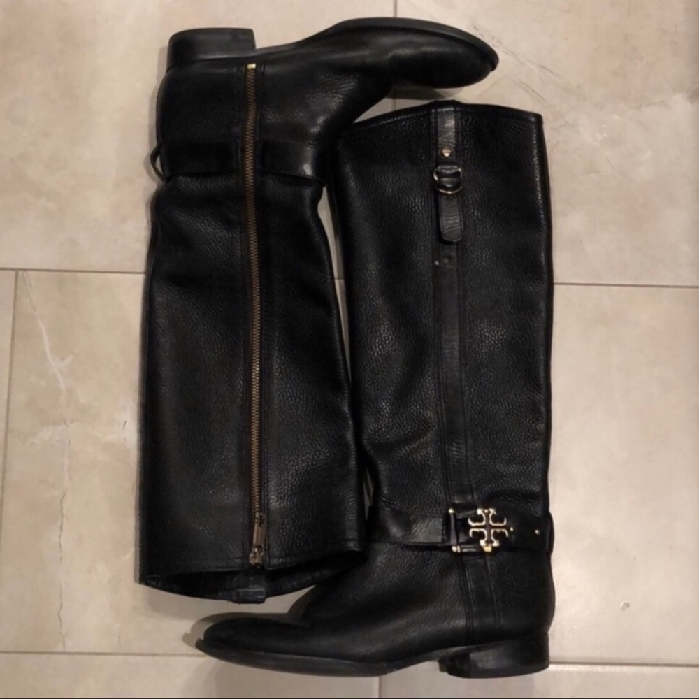 Tory Burch black riding boots
